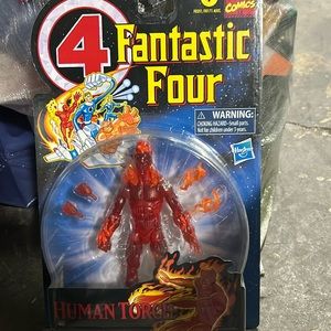 NIB Marvel Legends Retro Fantastic Four Human Torch 6" Action Figure